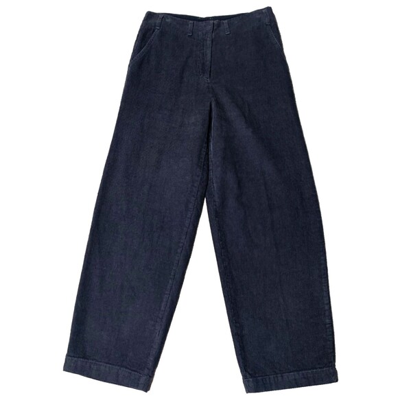 Poetry Corduroy Trouser Linen Cotton Cord Gray Sz US 8 Wide Leg High Rise Pants - Picture 1 of 10
